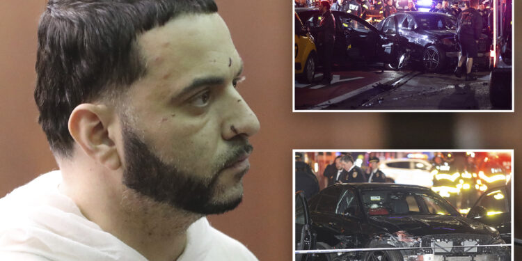Mercedes driver allegedly choked girlfriend before New Year's Day NYC crash