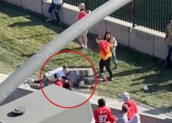 Kansas City fans tackle suspected gunman.