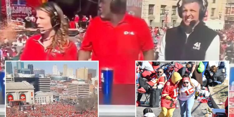 Reporters realize they're in midst of Kansas City Chiefs parade shooting: video