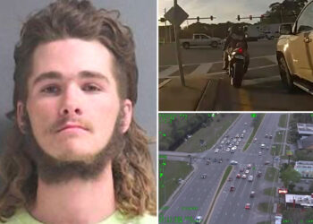 Florida motorcyclist Ashtin Jarvis with 'WILL RUN' plate leads cops on chase