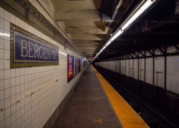 The Bergen Street station Bergen Street and Flatbush Avenue in Park Slope, Brooklyn.