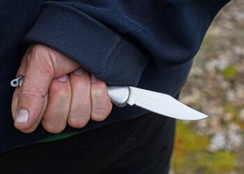 Criminal with a knife