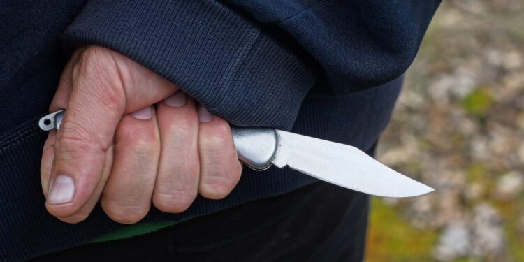 Criminal with a knife