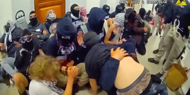 Wild footage reveals layers of barricades NYPD breached to confront Columbia protesters