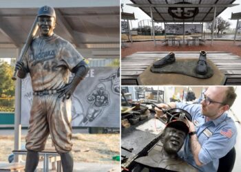 Jackie Robinson is rebuilt in bronze in Colorado after theft of statue from Kansas park