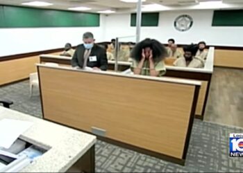 Alicia Brea in court.