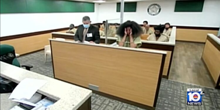 Alicia Brea in court.