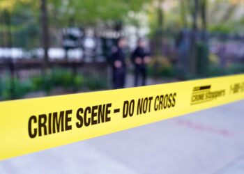 Police at the scene where two people were stabbed inside of Hells Kitchen Park on Tenth Avenue at W49th Street in New York, NY around 6 p.m. on April 24, 2024.
