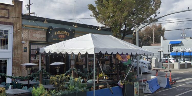 The incident happened at Jameson’s Pub in Santa Monica at around midnight on Tuesday.