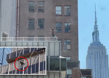 Man hurls lawn chairs off top of 20-story NYC building in bizarre caught-on-video tantrum