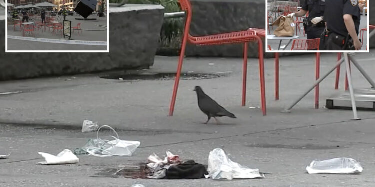 Man randomly slashed in neck by NYC’s Astor Place Cube