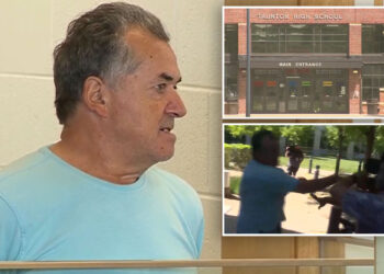 Massachusetts crossing guard accused of beating a mom with stop signs then attacking reporters outside courthouse