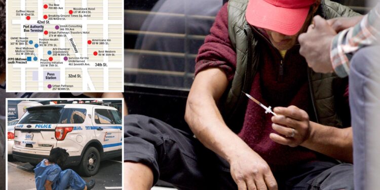 Midtown Manhattan's shelter-lined '8th Ave. Corridor' plagued by open drug use: 'Strip of despair'