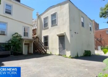 The residential building where the assault occurred last month.