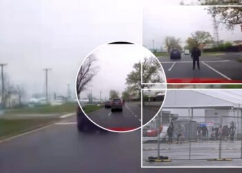 NYC migrant launches himself in front of moving car in video