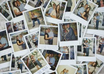 A photo shows an array of Polaroid pictures of Miguel and Silvia together during prison visits. In the Polaroids, Miguel is dressed in a prison uniform of a blue shirt and blue pants. One of the photos has "I Love You Silvia" handwritten on it. Another says "I Love You.”