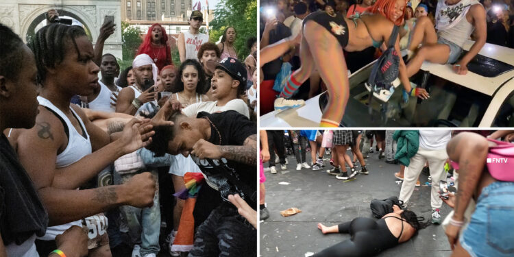 Multiple brawls break out at Washington Square Park during Pride celebration: video
