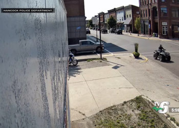 The suspect was seen cruising through town on an ATV and attacking cars with pro-Trump signage on them