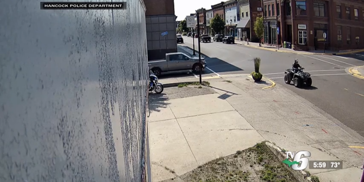 The suspect was seen cruising through town on an ATV and attacking cars with pro-Trump signage on them