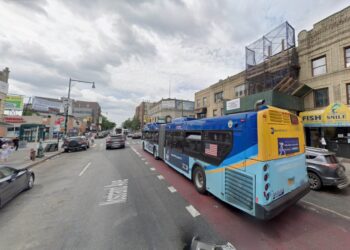General view of the intersection of Church and Nostrand avenues.