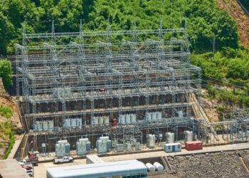 An electrical substation.