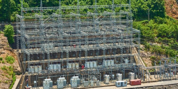 An electrical substation.