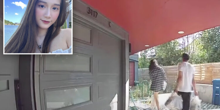 Chilling video shows woman walking home with boyfriend just before he allegedly killed her