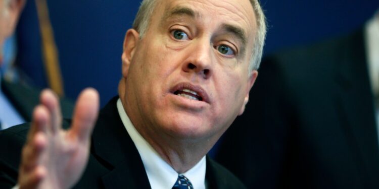 New York State Comptroller Thomas DiNapoli talks about findings of a statewide audit of nursing homes during a news conference on Monday, Feb. 22, 2016