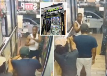 Shocking video shows shooter opening fire on man trying to defend his girlfriend in NYC convenience store