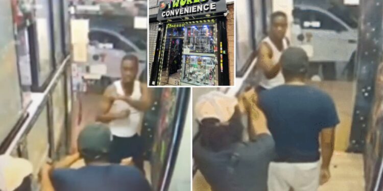 Shocking video shows shooter opening fire on man trying to defend his girlfriend in NYC convenience store