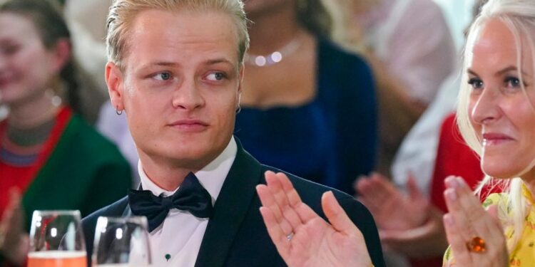 Norway's Marius Borg Hoiby and Crown Princess Mette-Marit in Oslo, June 16, 2022