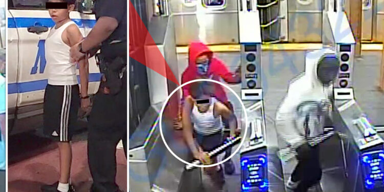 Video shows pint-size muggers -- including smiling 11-year-old migrant linked to Central Park robberies -- rush from subway attack