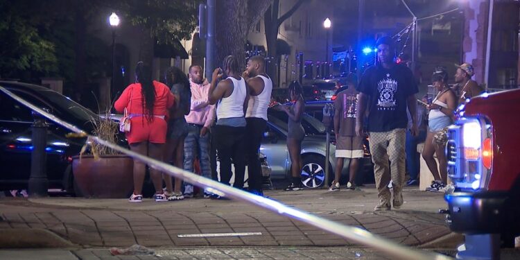 Bystanders near the night club where multiple gunmen opened fire with automatic weapons.