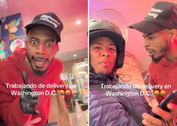 DC Canna Coffee owner Greg Harris berates Uber Eats driver to 'learn English' in viral TikTok before health officials shut down store