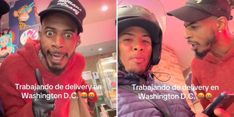 DC Canna Coffee owner Greg Harris berates Uber Eats driver to 'learn English' in viral TikTok before health officials shut down store