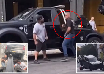Furious NYC driver who stole tow truck with his own vehicle attached in viral video arrested