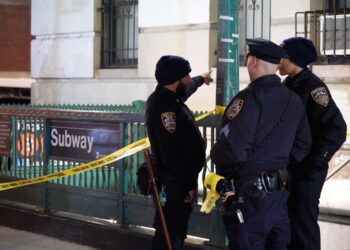 police outside a subway station