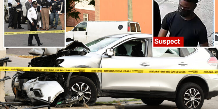 NYC driver killed by stray bullet as car slams into woman out for a stroll: cops