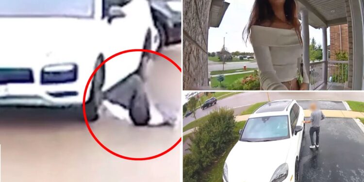 Woman runs over Toronto man with own Porsche in vehicle theft