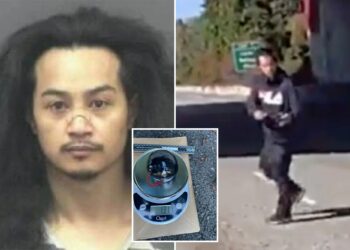 Bodycam footage shows suspect try to light bomb as he's chased by police on Washington highway