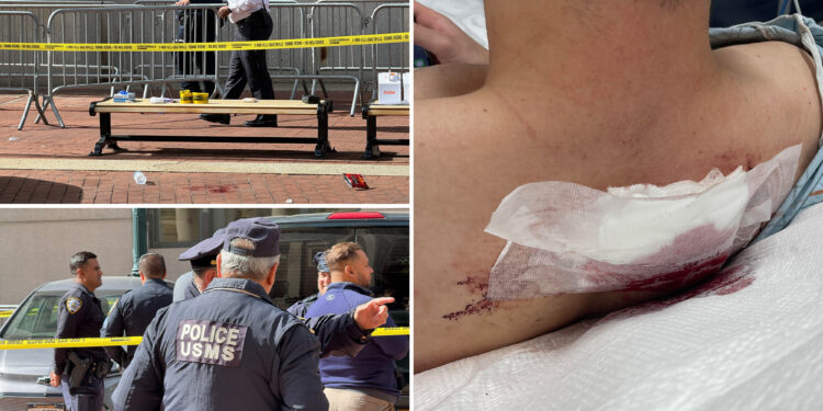 Teen stabbed in the neck by unhinged stranger near NYC City Hall: cops