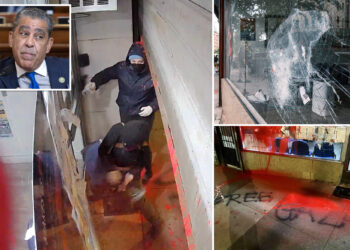 Video shows vandals smashing Rep. Adriano Espaillat’s office with a hammer and red paint