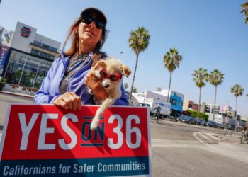 California voters approved by a massive margin a ballot measure to more harshly punish certain crimes.