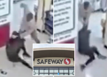 Photos show moment man attacks Safeway worker in San Fransciso