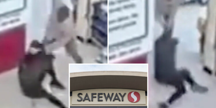 Photos show moment man attacks Safeway worker in San Fransciso