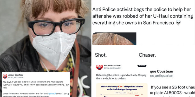 Anti-cop activist begs cops for help when everything she owned was stolen in San Francisco