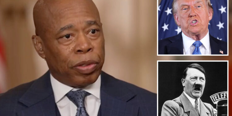 Eric Adams slams Dems for comparing Trump to Hitler