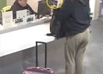 Surveillance footage shows Hannah Kobayashi buying a bus ticket at LA Union Station on Nov. 11.