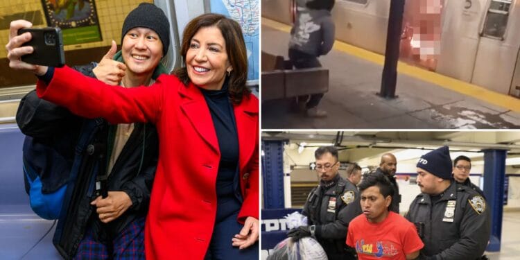 Kathy Hochul ripped for tweet about improved subway safety after NYC straphanger lit on fire