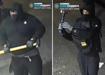 Sledgehammer-wielding bandits smash into NYC jewelry store and snatch $800,000 worth of necklaces in daring heist